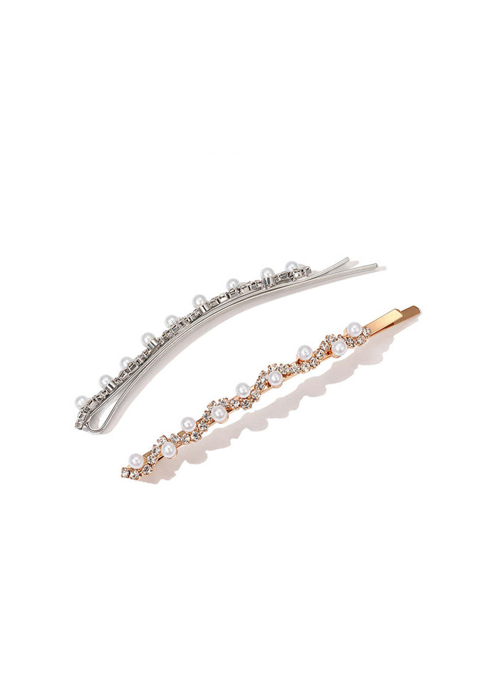 Pearl And Crystal Hair Pin Set