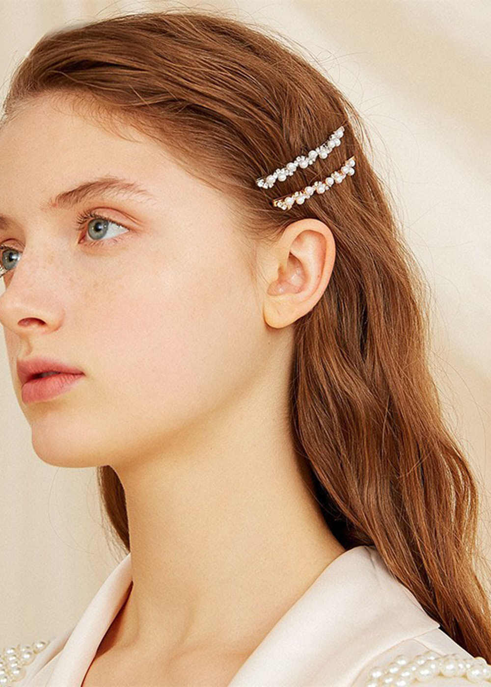 Pearl And Crystal Hair Pin Set
