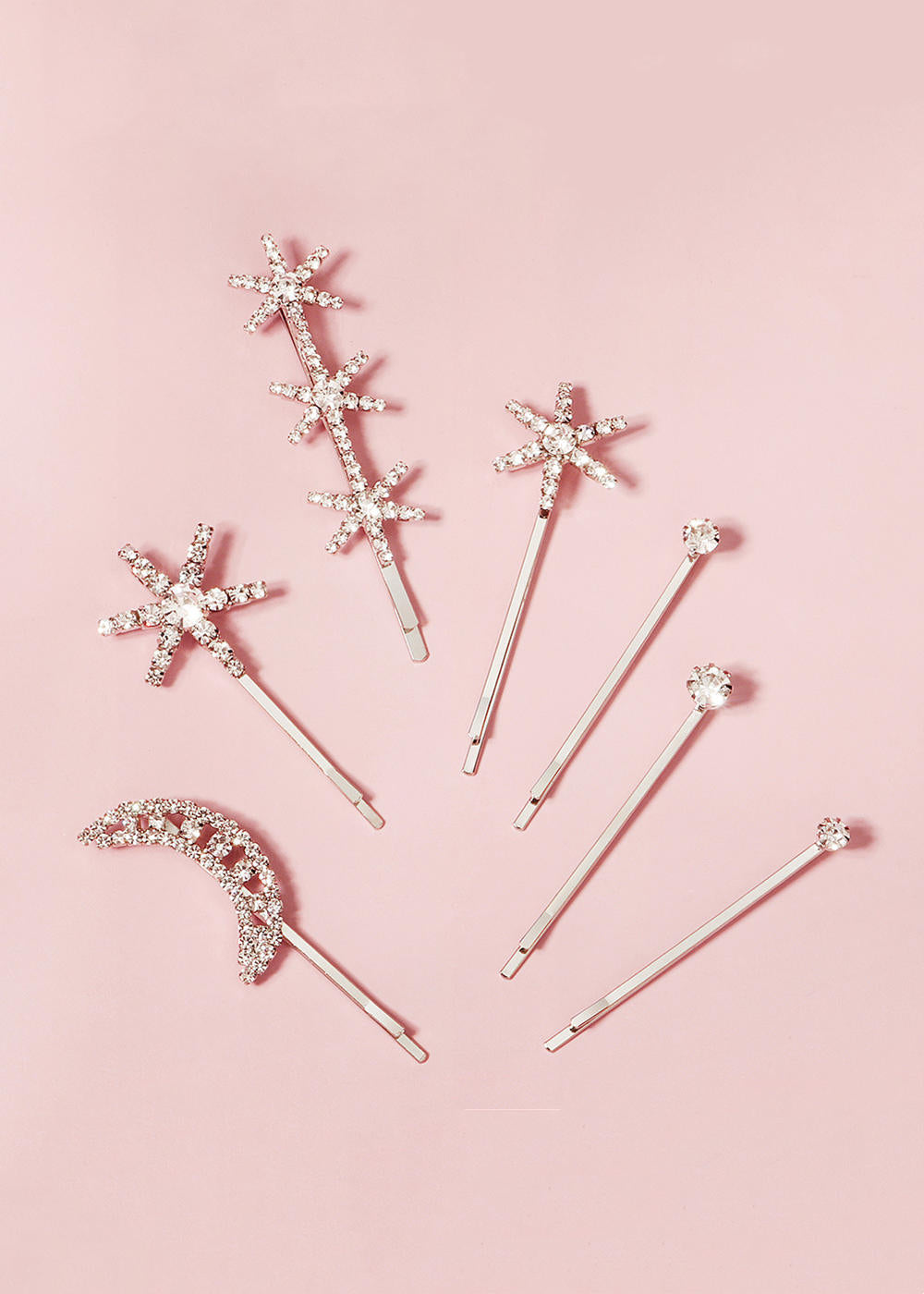 Simple Silver Hair Pin Set