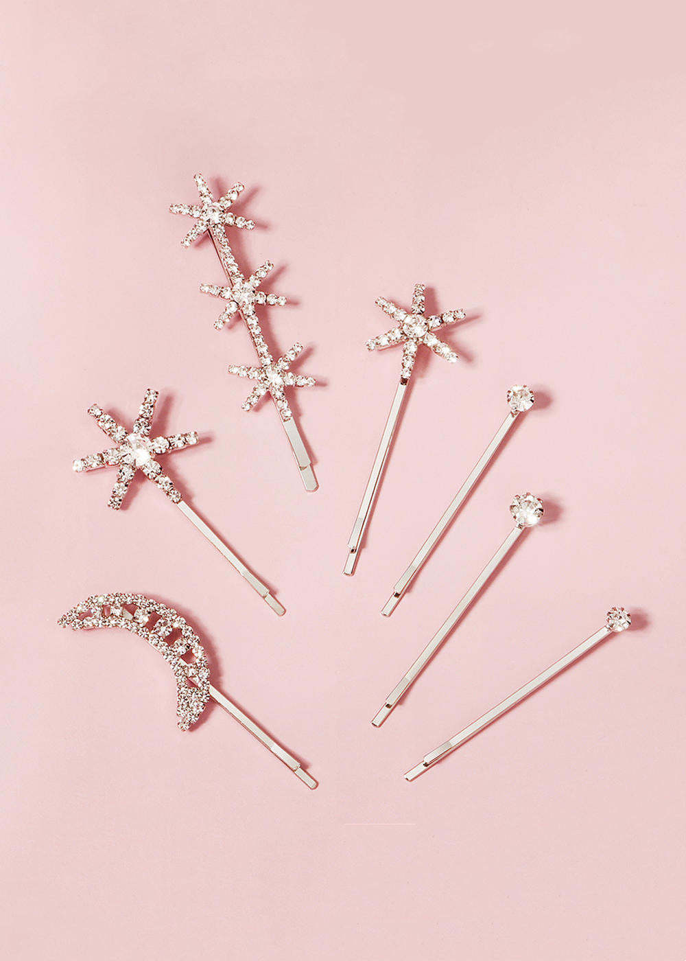 Simple Silver Hair Pin Set
