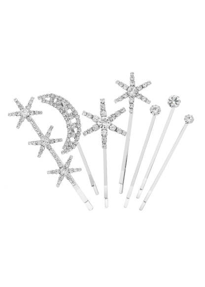 Simple Silver Hair Pin Set
