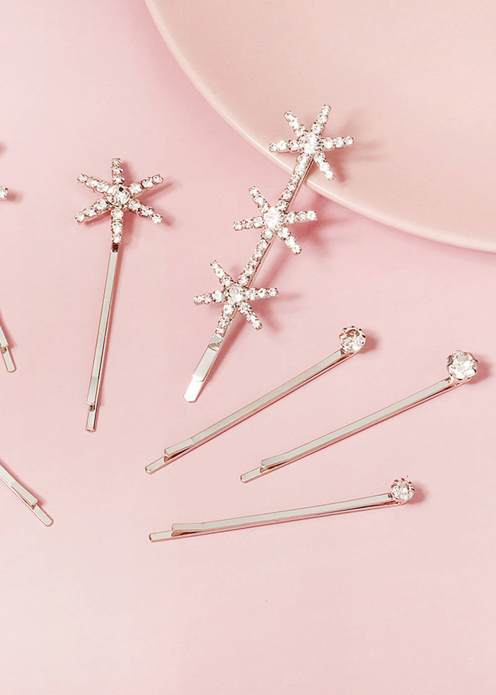 Simple Silver Hair Pin Set