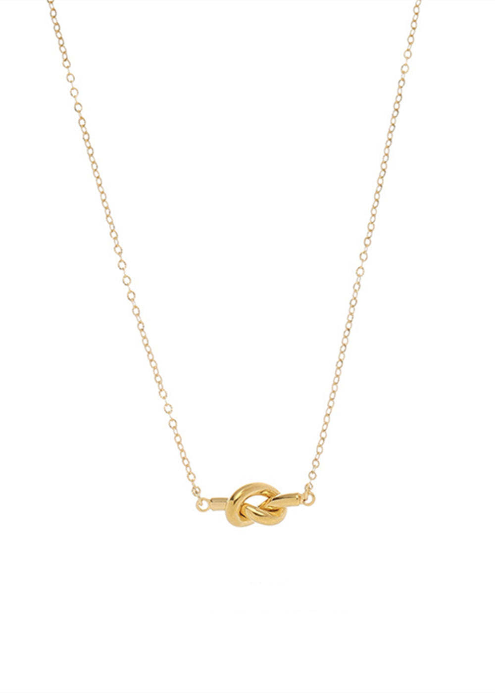 Small Knot Necklace And Stud Earrings