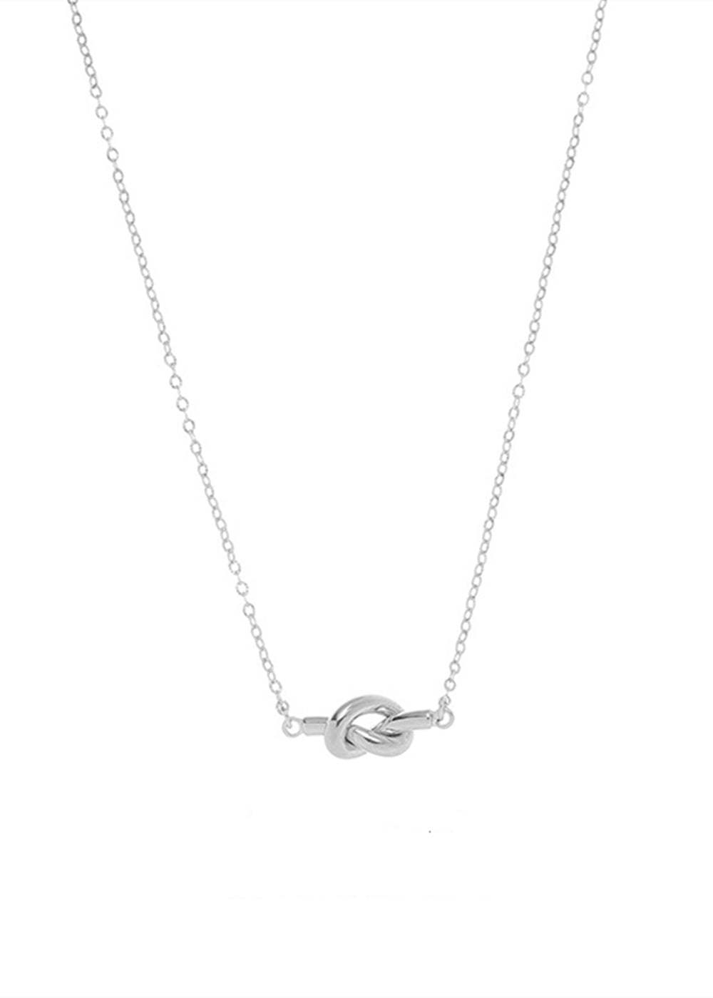 Small Knot Necklace And Stud Earrings