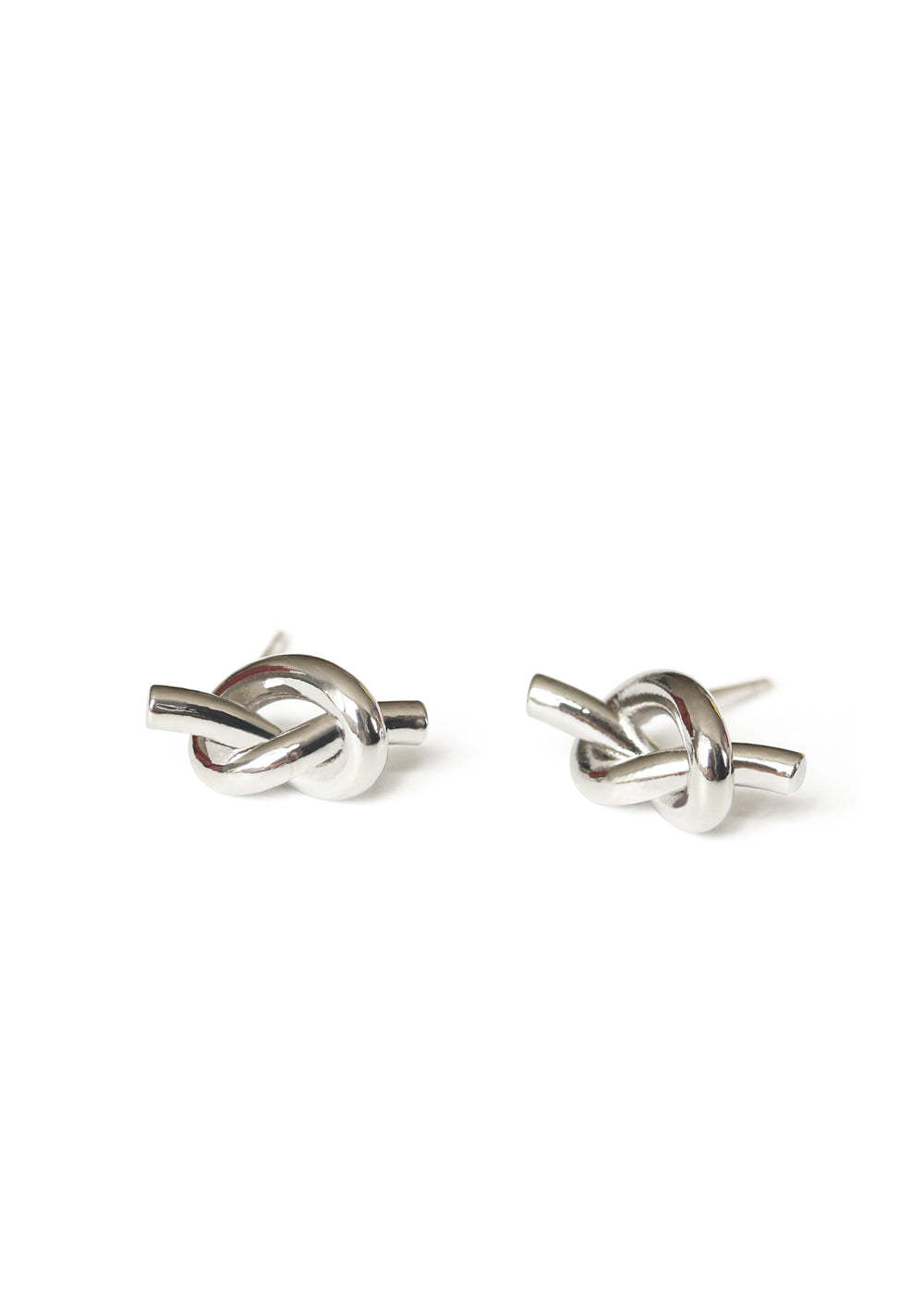 Small Knot Necklace And Stud Earrings