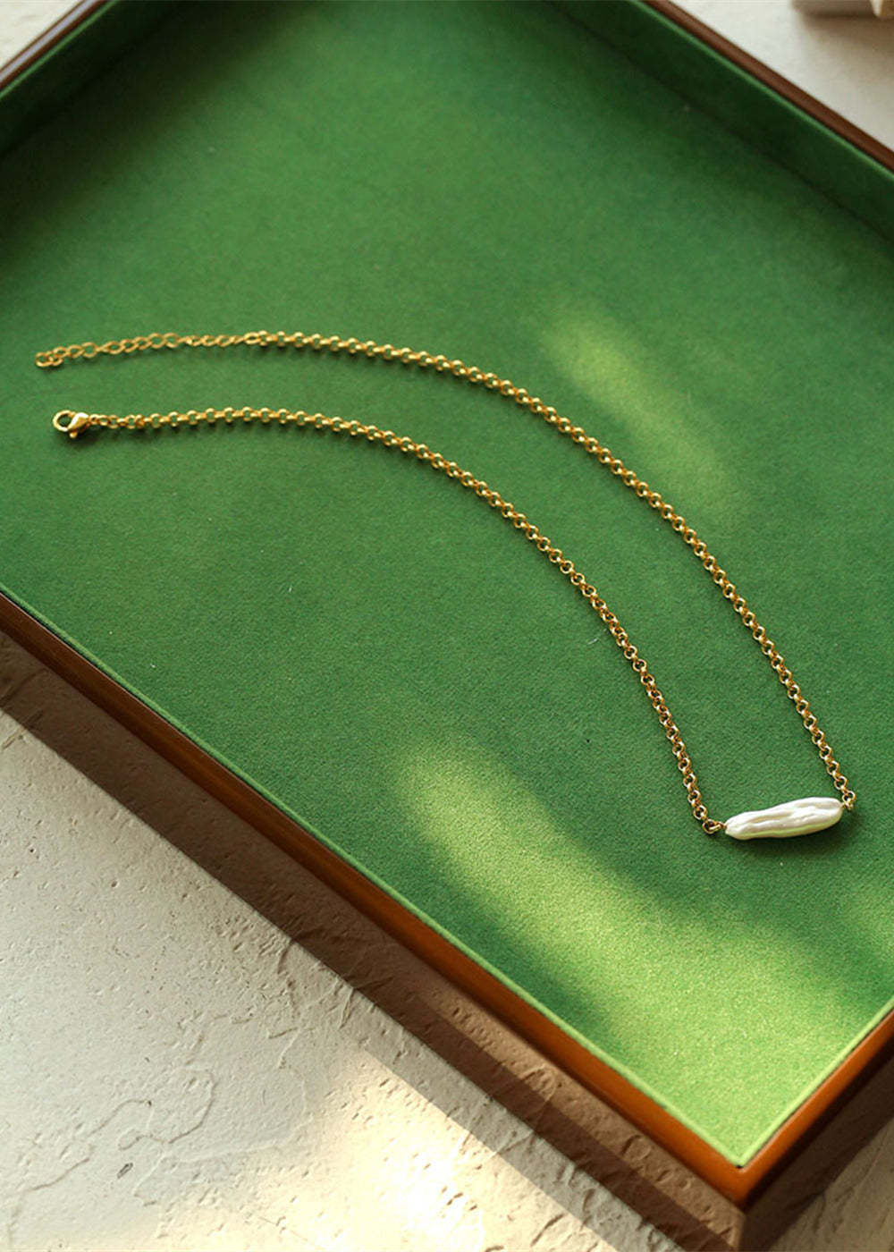 Retro Baroque Pearl Chain Necklace Bracelet