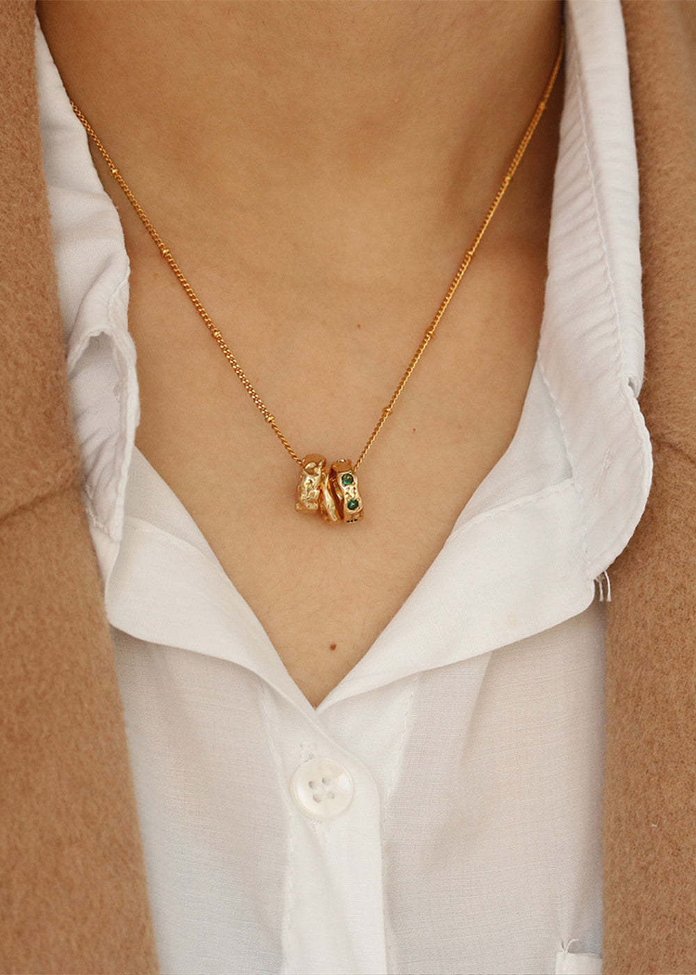 Modern Three Rings Necklace
