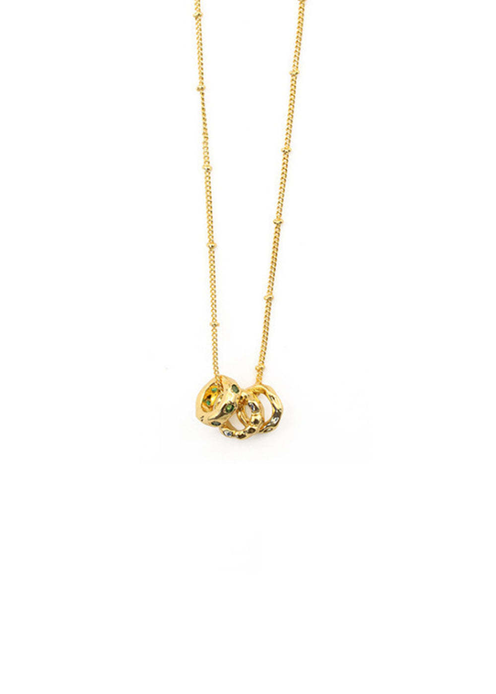 Modern Three Rings Necklace