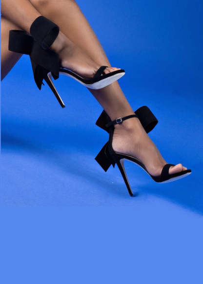Large Bow Knot Stiletto Heel Strap Sandals for Women
