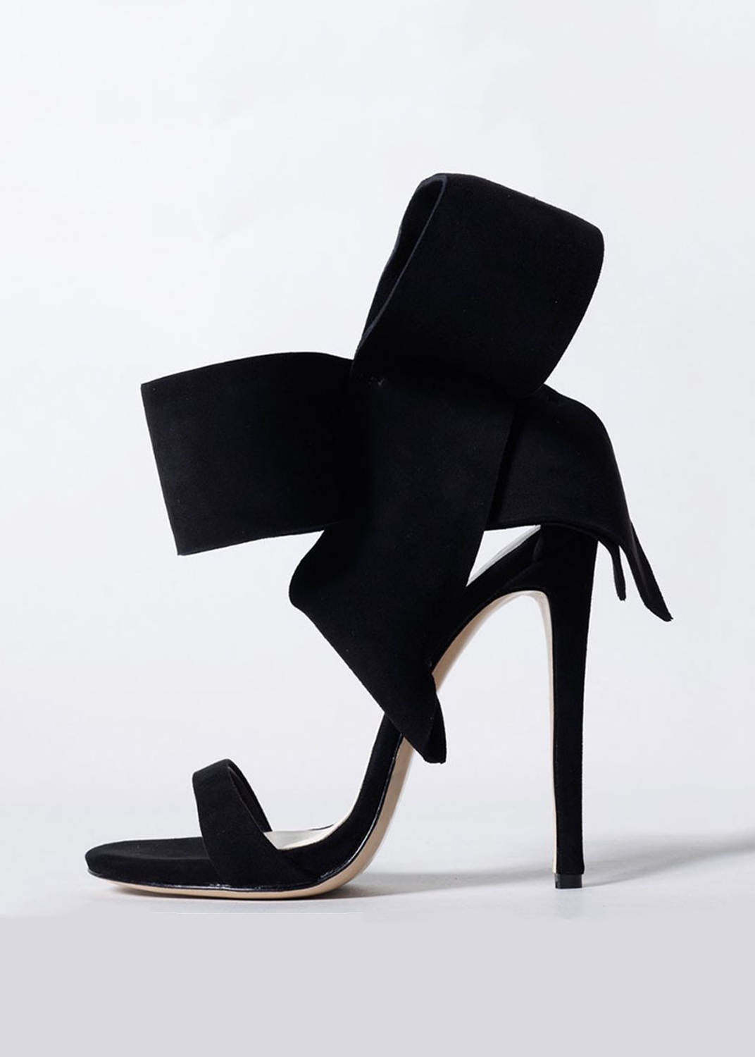 Large Bow Knot Stiletto Heel Strap Sandals for Women
