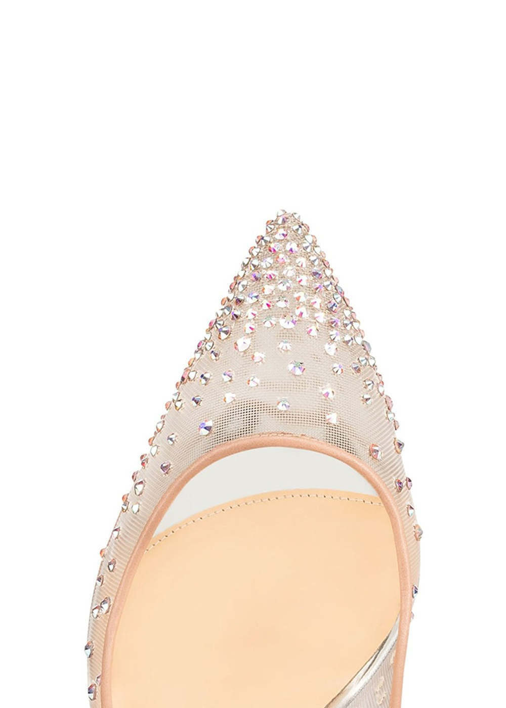 Stiletto Heel Mesh and Crystal Pumps Wedding Shoes