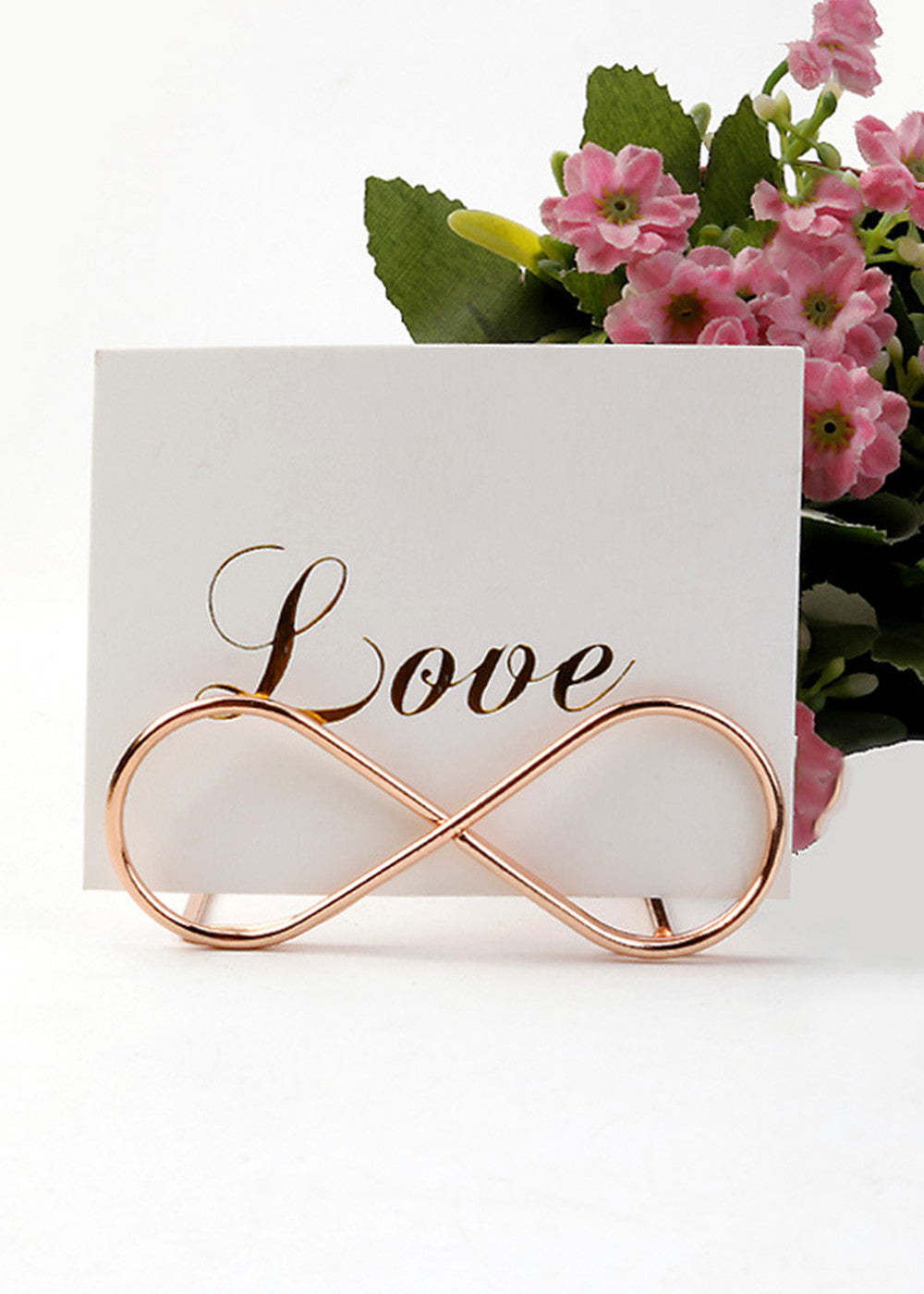 10 PCS Simple Metal 8 Shape Place Cards Holder