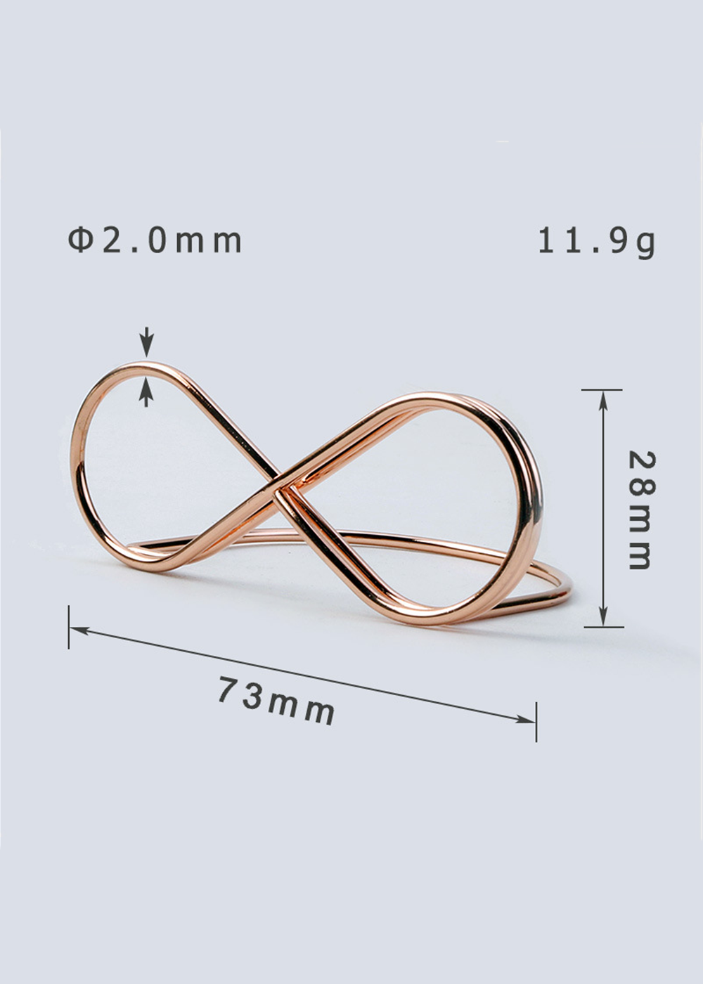 10 PCS Simple Metal 8 Shape Place Cards Holder