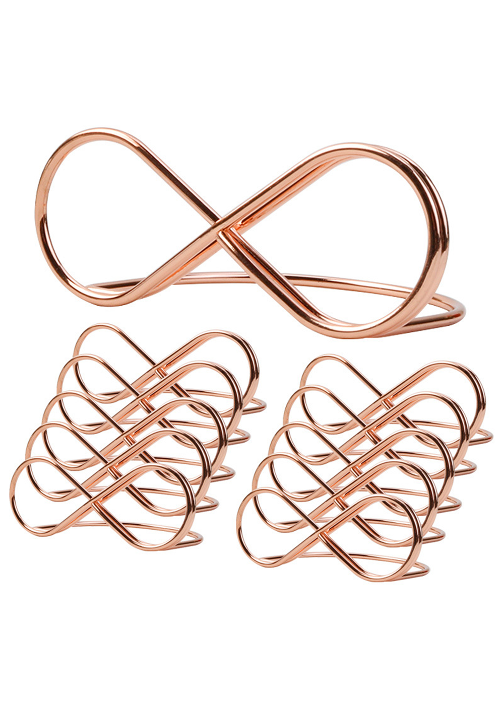 10 PCS Simple Metal 8 Shape Place Cards Holder