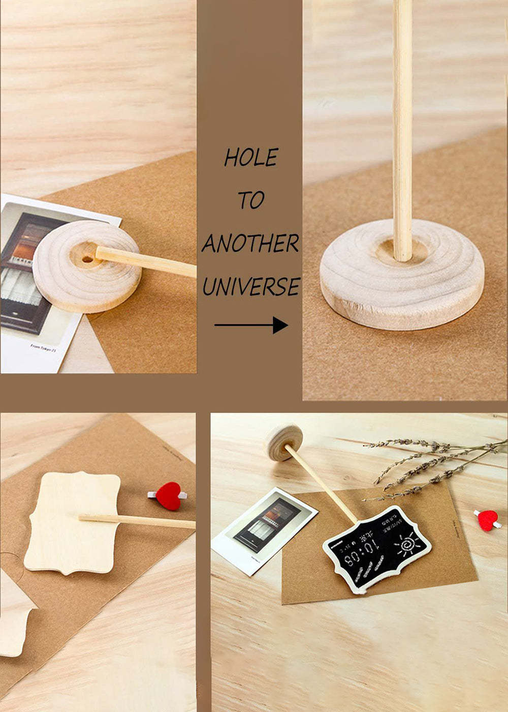 10 pcs Wood Mini Chalkboards Sign with Stand