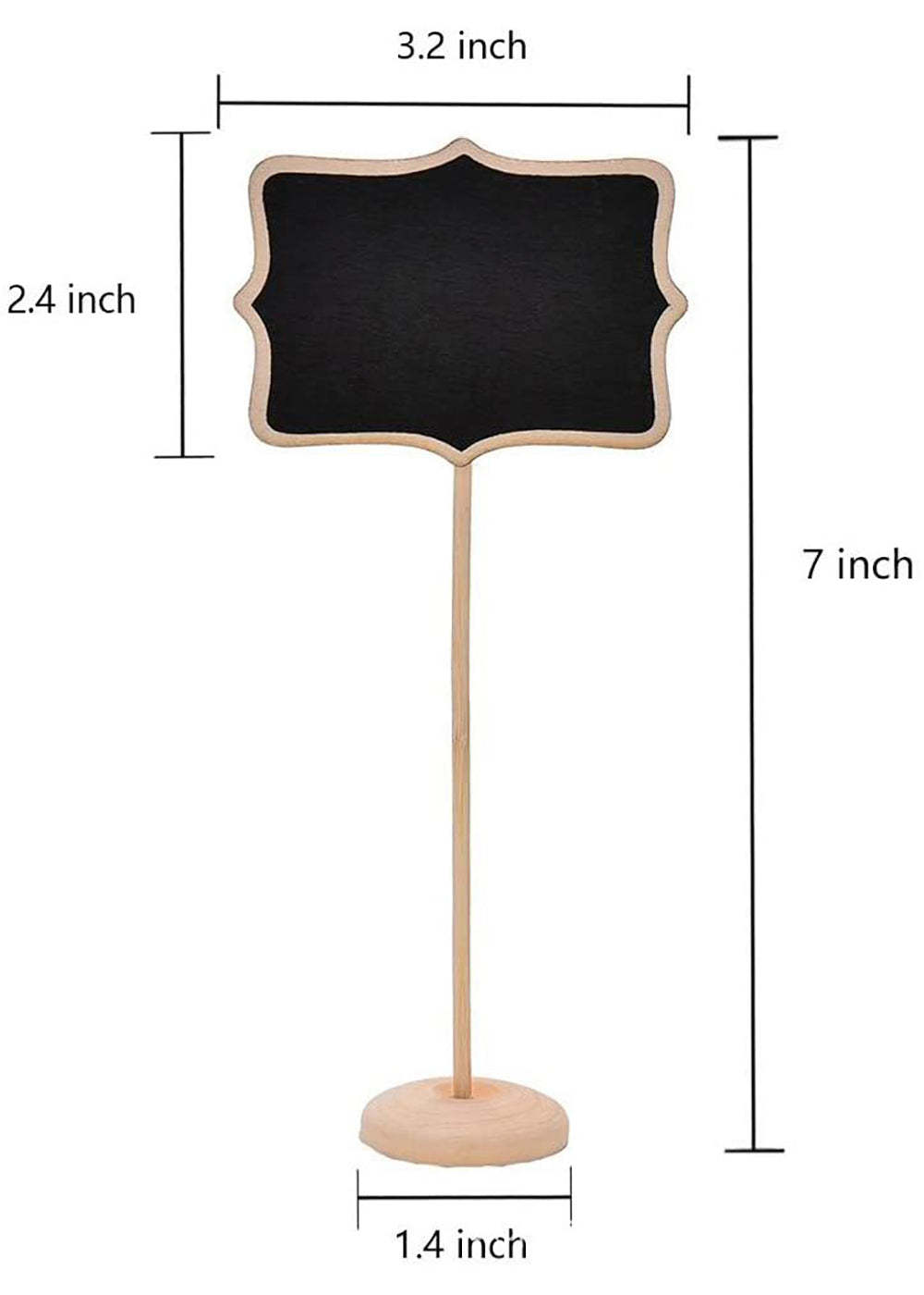 10 pcs Wood Mini Chalkboards Sign with Stand