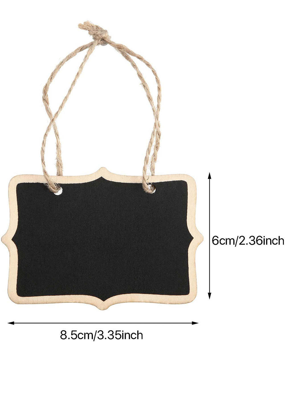 10 pcs Wood Mini Chalkboard Sign Tag With Hanging Rope For Wedding Board Sign