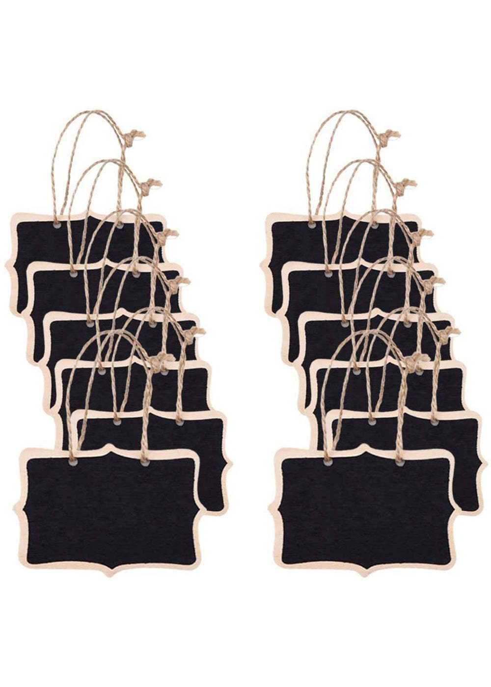 10 pcs Wood Mini Chalkboard Sign Tag With Hanging Rope For Wedding Board Sign