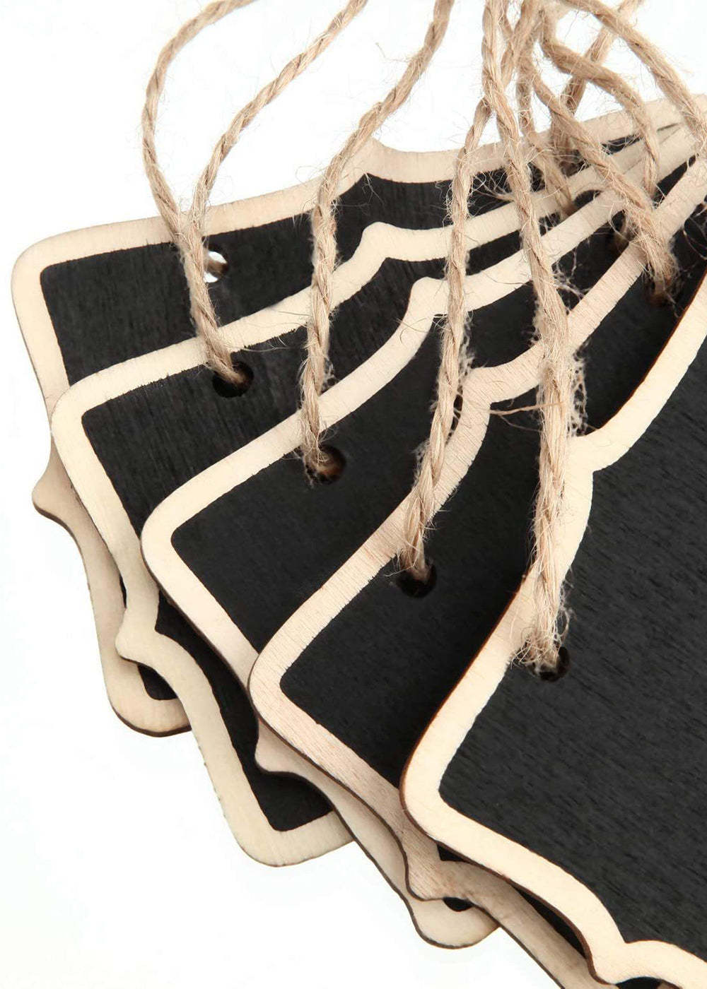 10 pcs Wood Mini Chalkboard Sign Tag With Hanging Rope For Wedding Board Sign