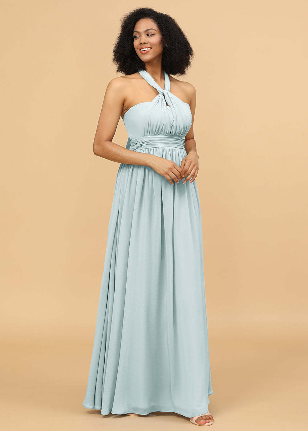 Multiway Wrap Chiffon Maxi Bridesmaid Dress