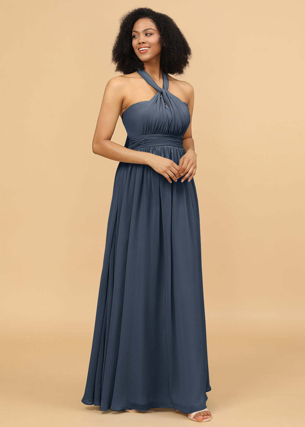 Multiway Wrap Chiffon Maxi Bridesmaid Dress