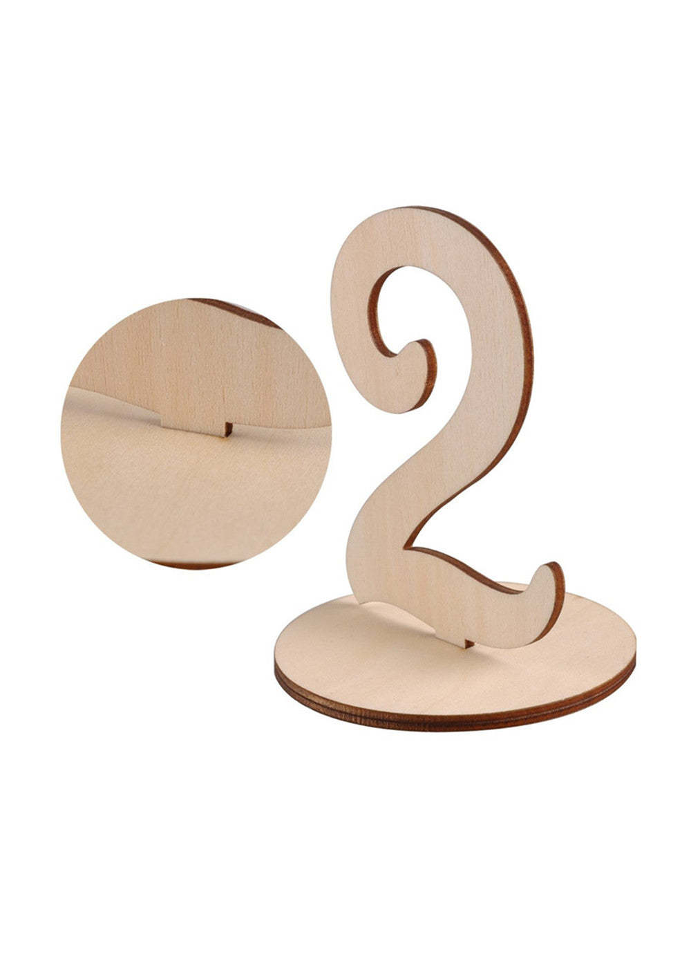 20 Pieces Wooden Table Number With Holder