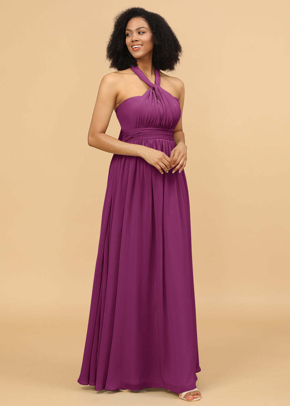 Multiway Wrap Chiffon Maxi Bridesmaid Dress