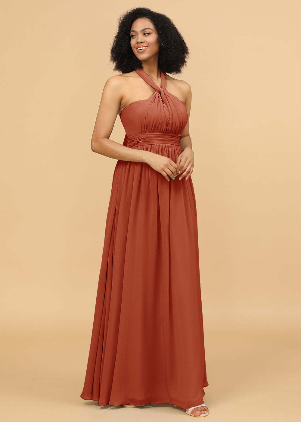 Multiway Wrap Chiffon Maxi Bridesmaid Dress