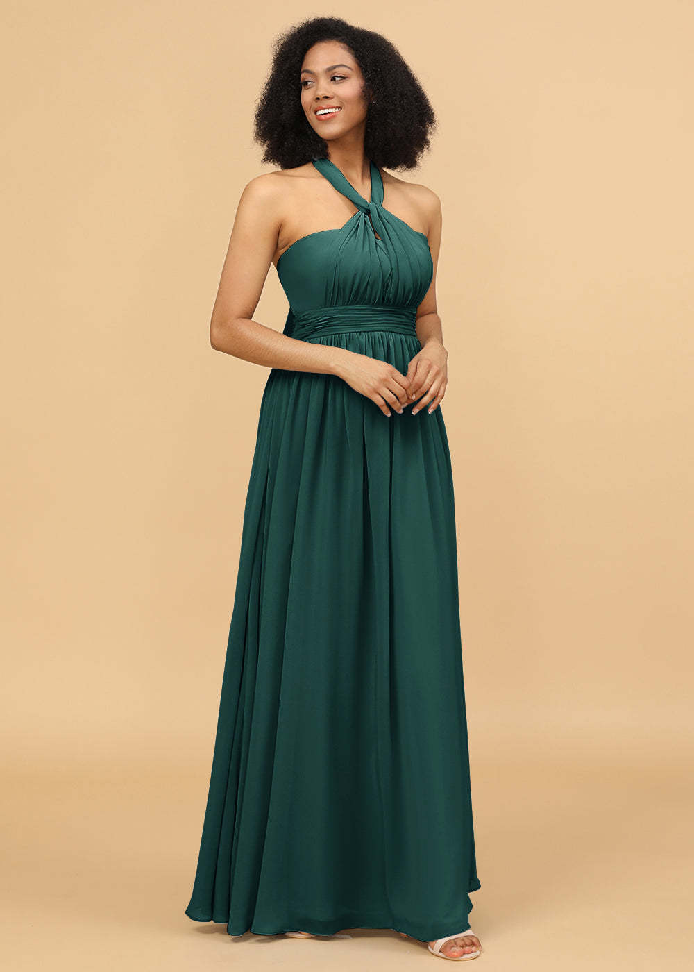 Multiway Wrap Chiffon Maxi Bridesmaid Dress