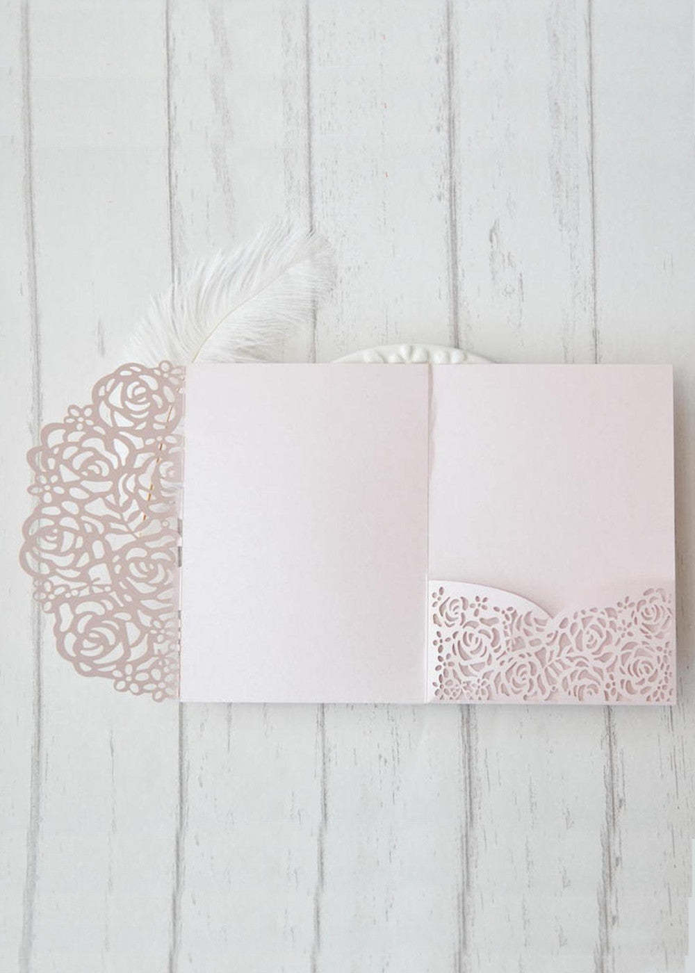 10 PCS Pink Hollow Out Wedding Invitation