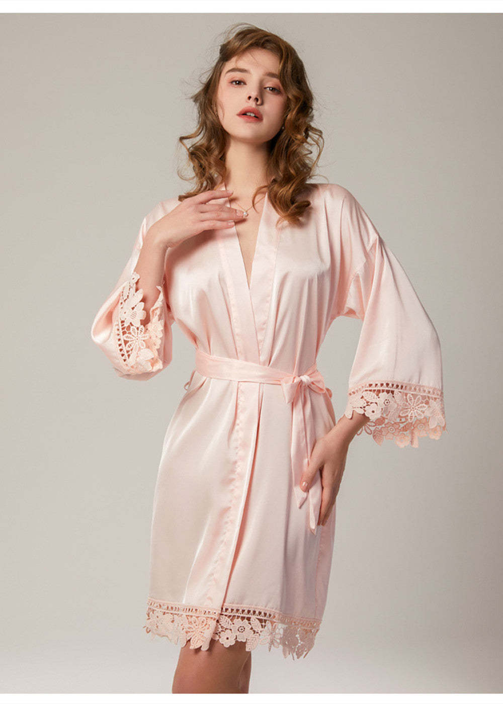 Satin Matching Bridal and Bridesmaid Robes