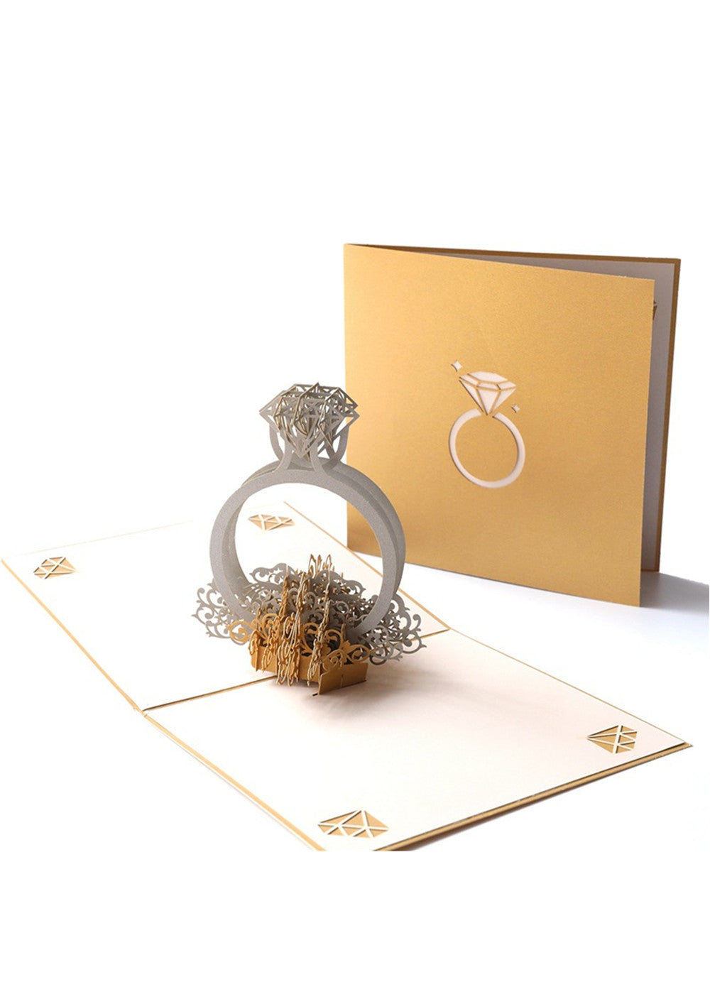 10 PCS 3D Ring Blank Wedding Invitation