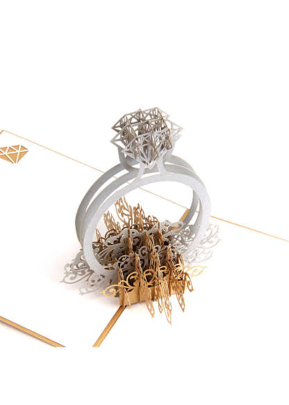 10 PCS 3D Ring Blank Wedding Invitation