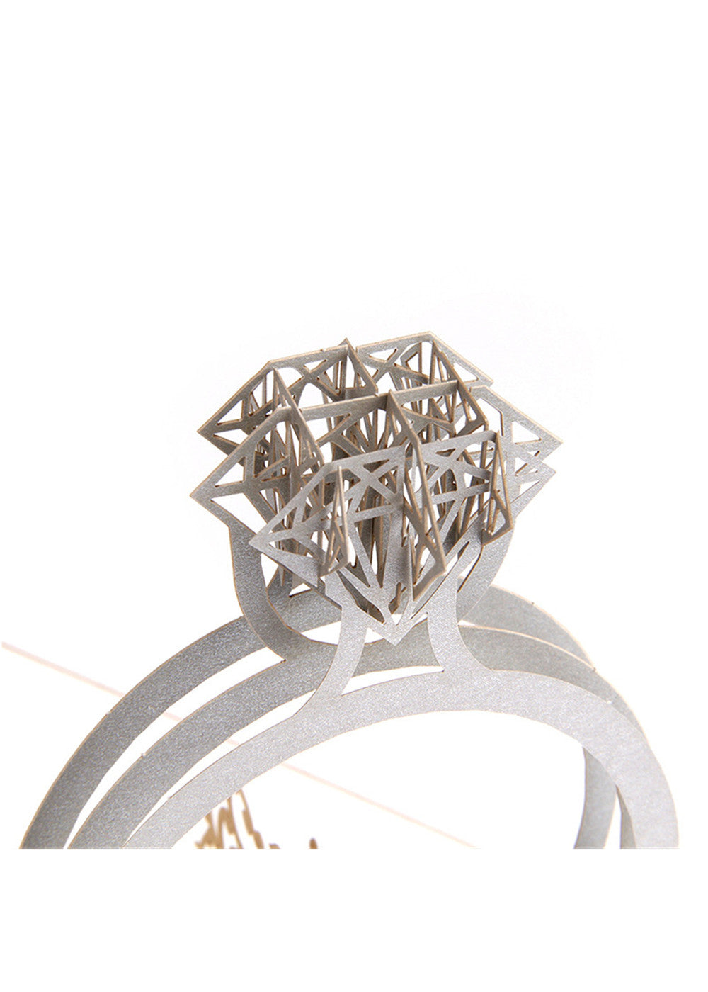 10 PCS 3D Ring Blank Wedding Invitation