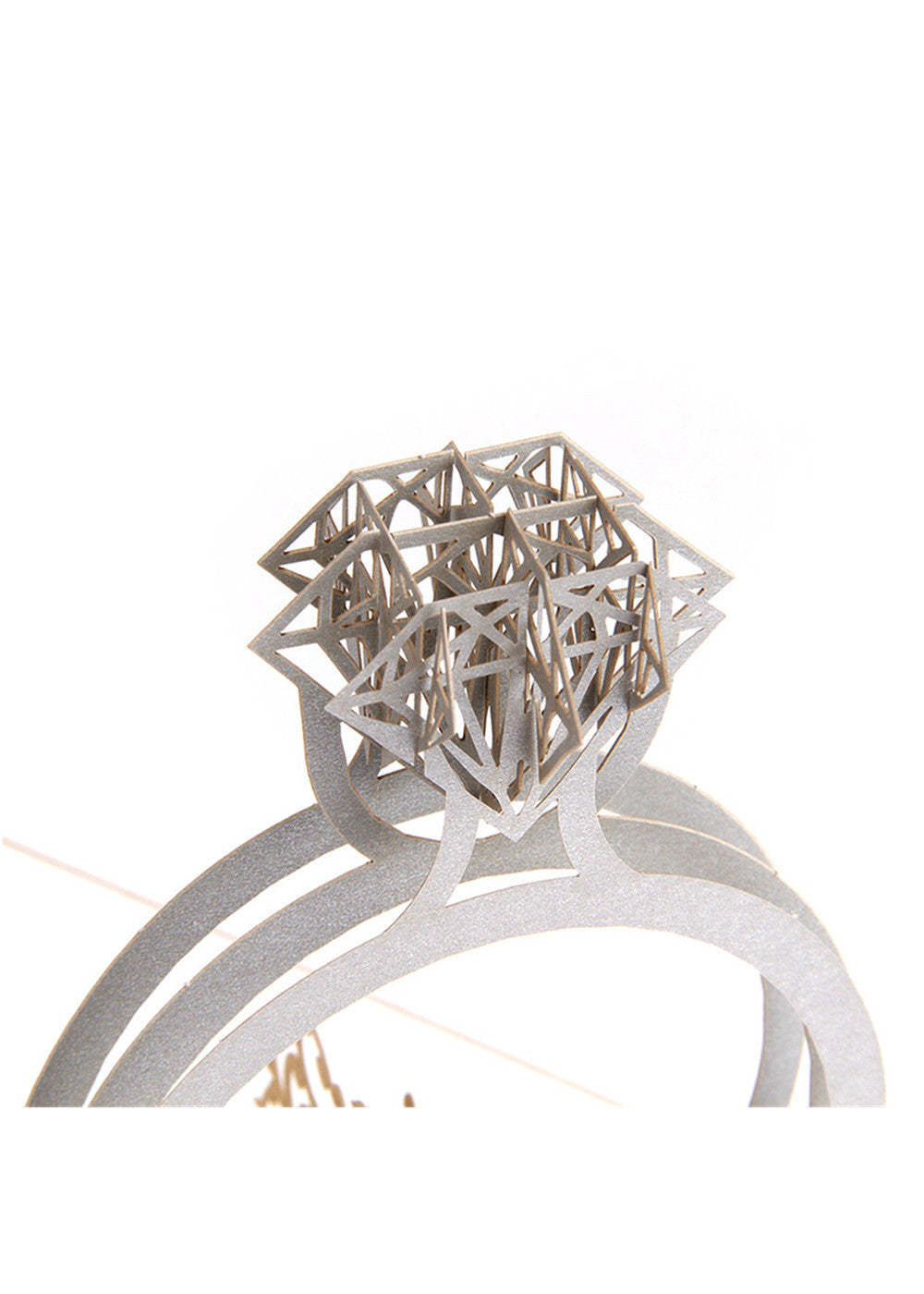 10 PCS 3D Ring Blank Wedding Invitation