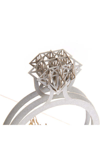 10 PCS 3D Ring Blank Wedding Invitation