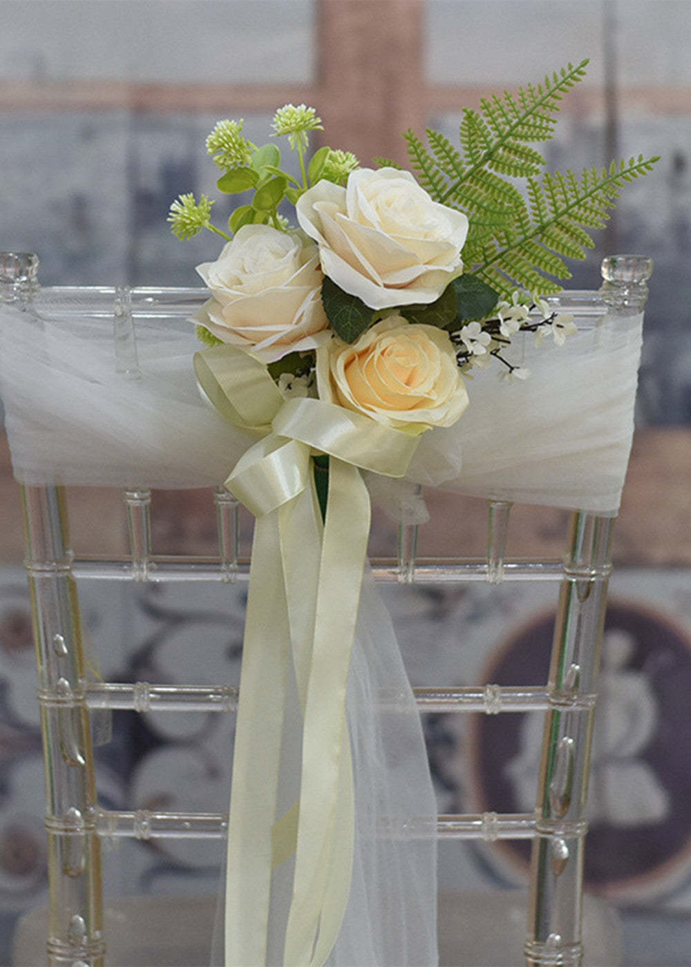 Wedding Aisle Chair Floral Decorations, Wedding Aisle Decorations, Wedding Chair flower, Wedding Pew Ends, Wedding Decor, Wedding Flowers, Artificial Flower Decoration