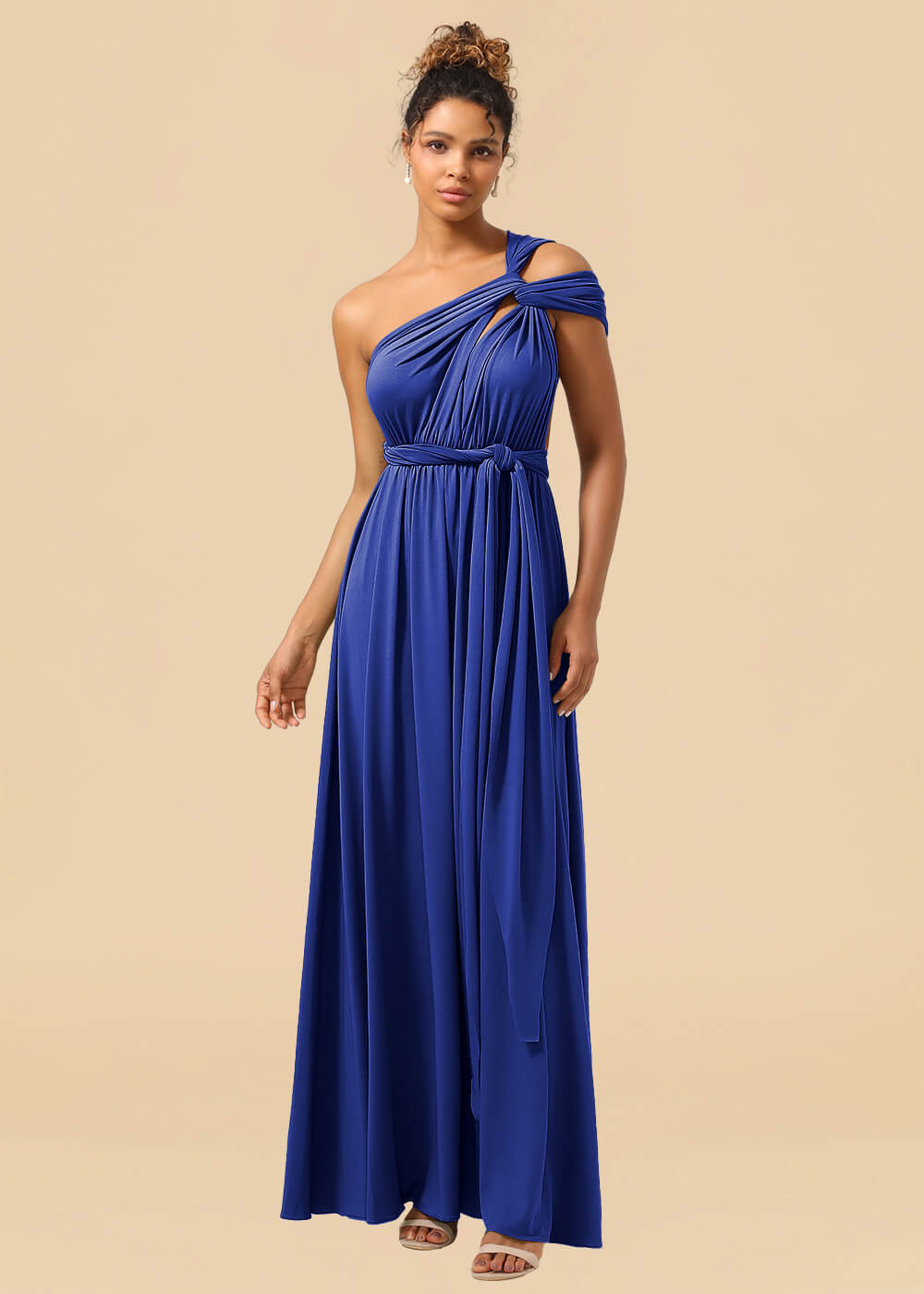 Convertible Spandex A-line Floor Length Bridesmaid Dress