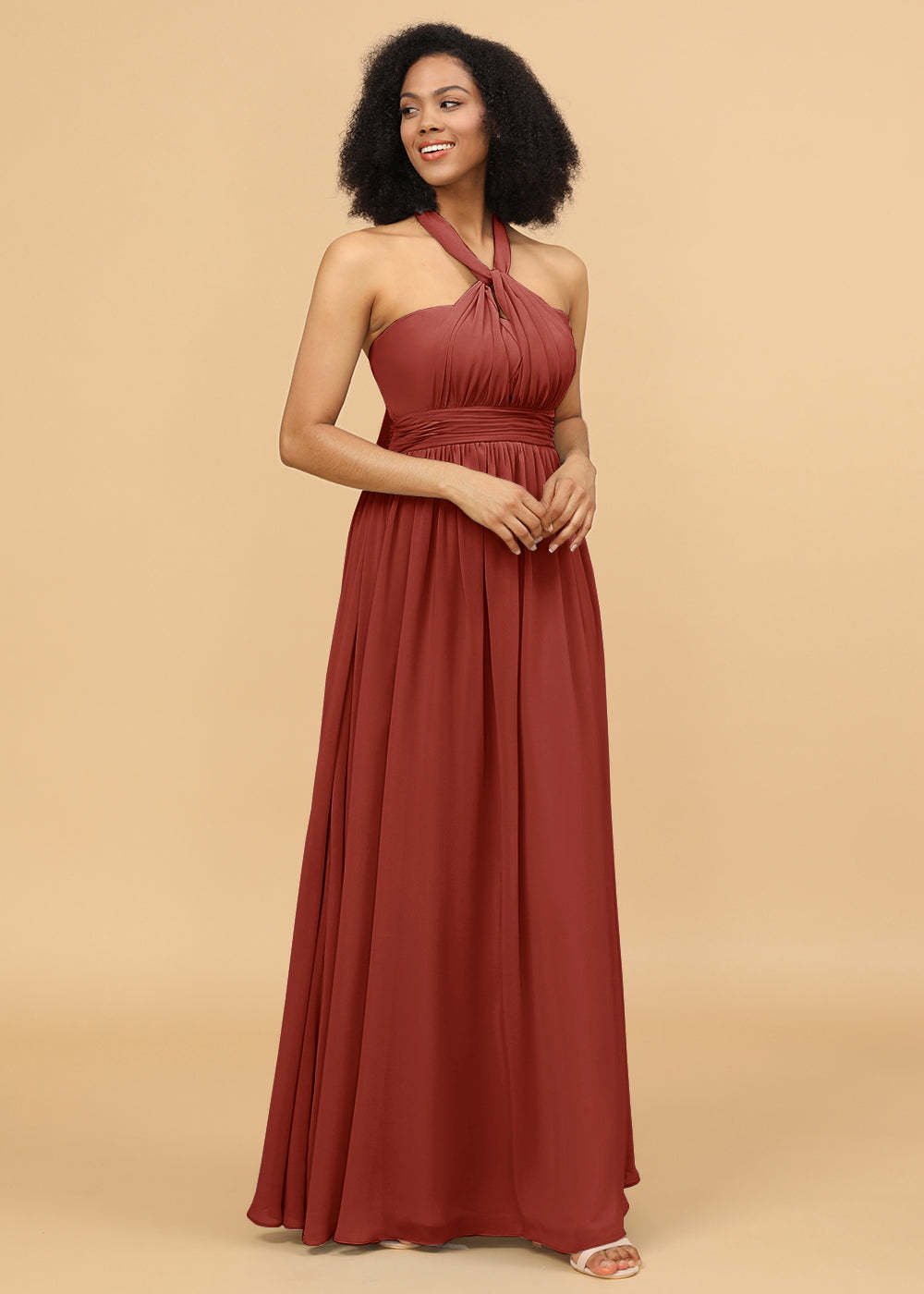 Multiway Wrap Chiffon Maxi Bridesmaid Dress