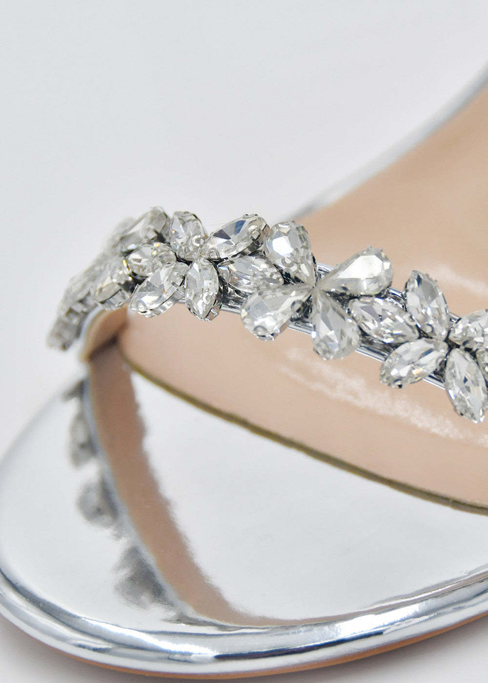 Silver High Heel Sandals Stiletto Wedding Shoes