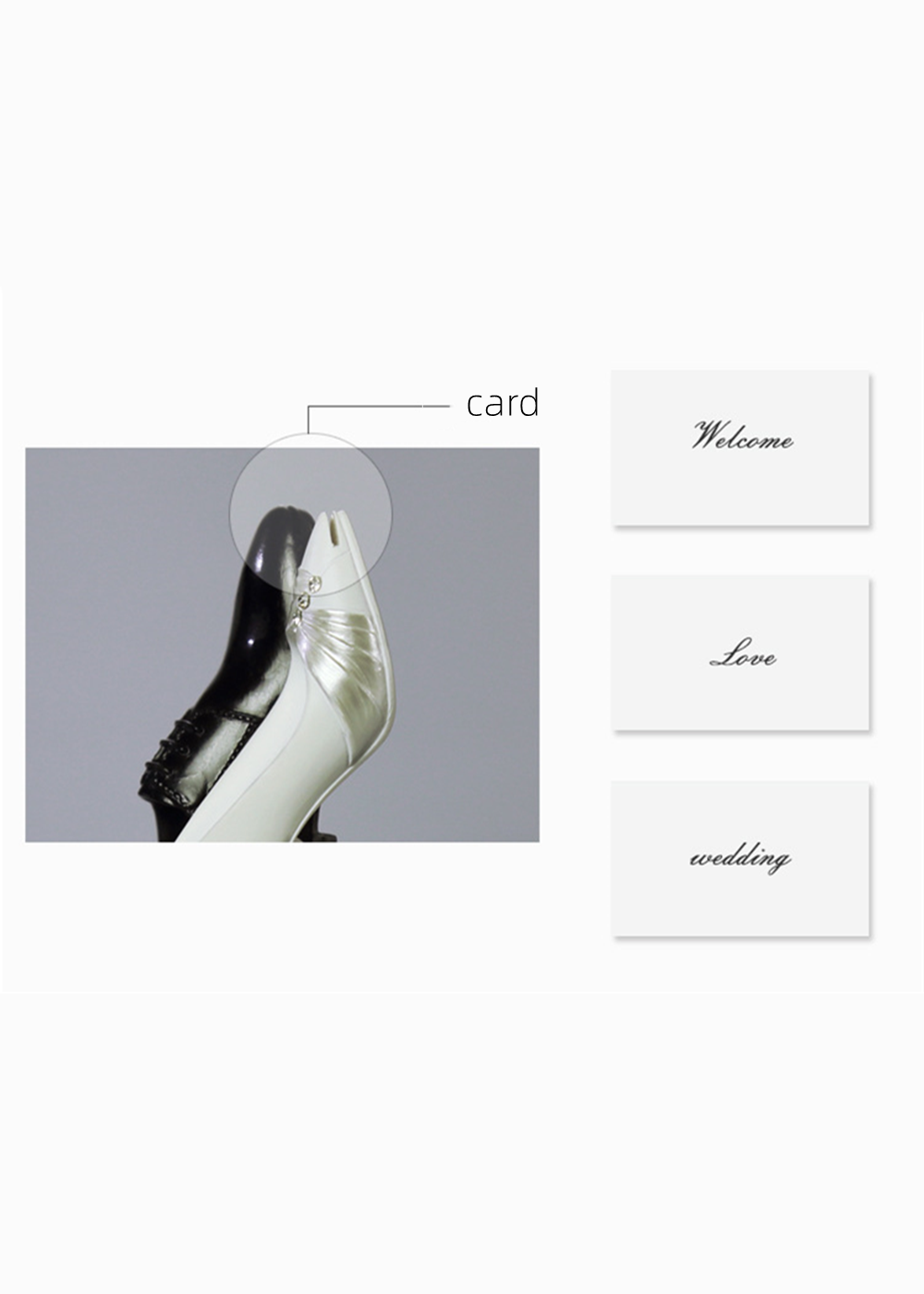 5 PCS Resin Shoes Shape Wedding Cards Holder