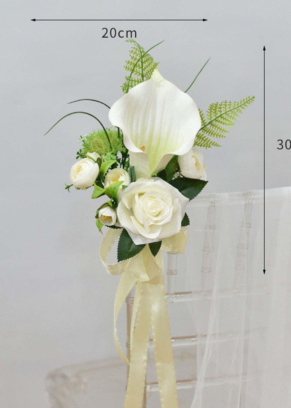 5 PCS Wedding Aisle Chair Flower Decorations