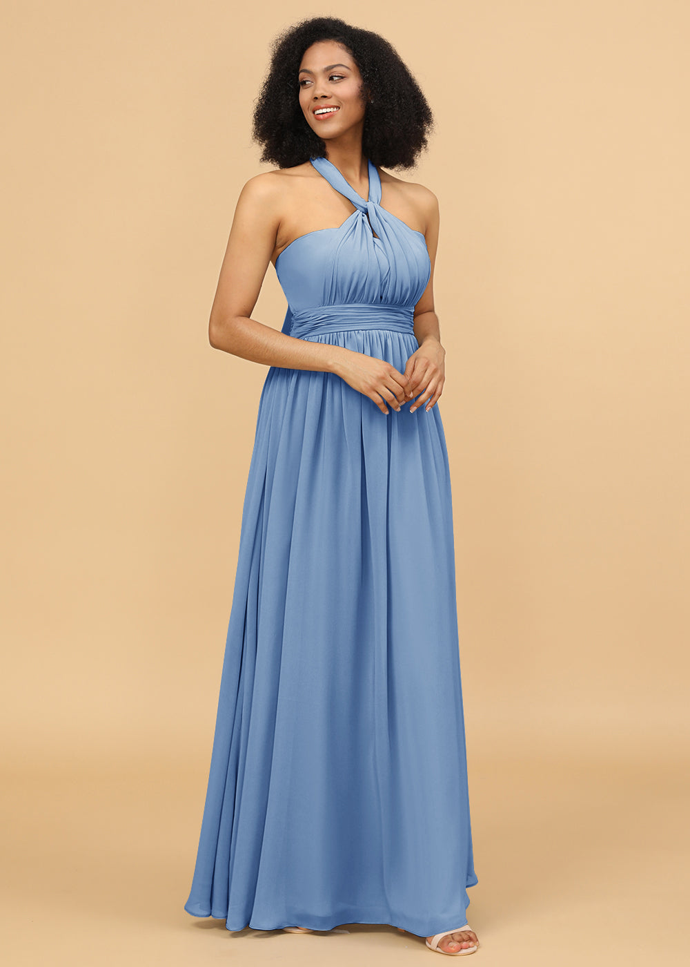 Multiway fashion bridesmaid dress blue