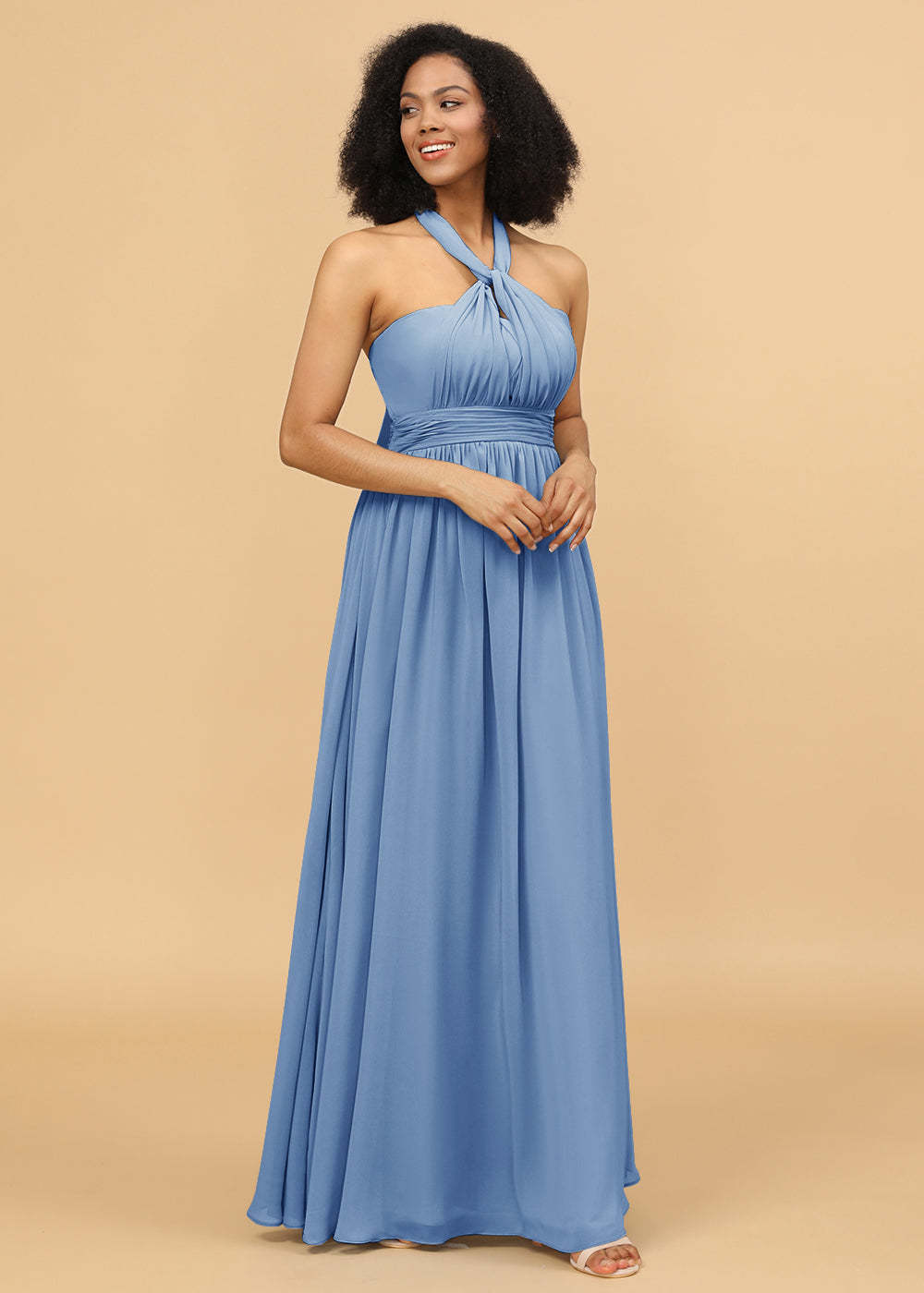 Multiway Wrap Chiffon Maxi Bridesmaid Dress