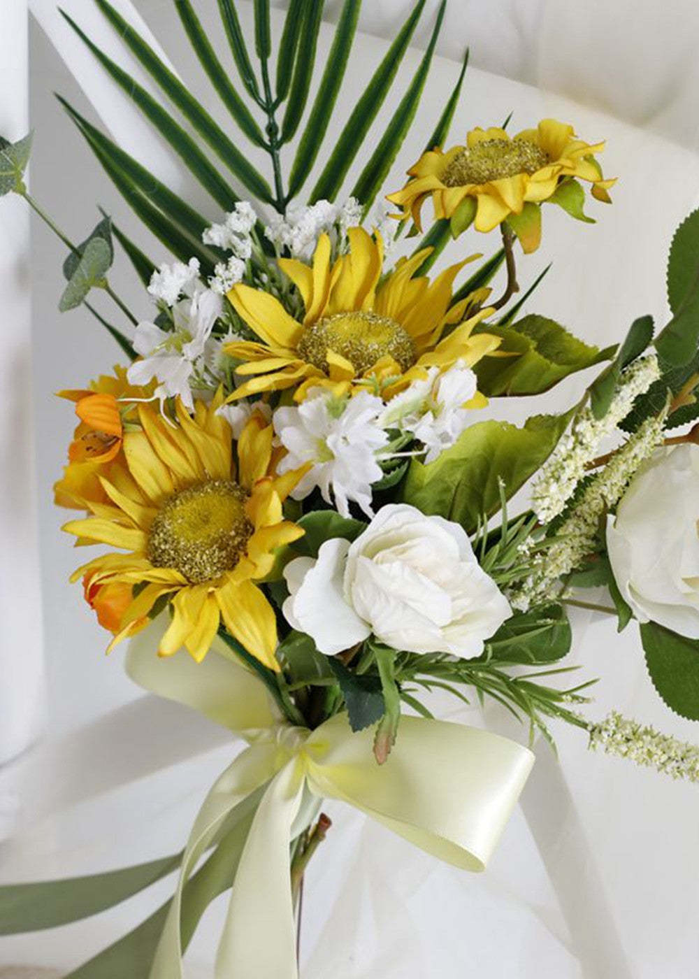 2 PCS Floral Accents for Wedding Guest Chairs