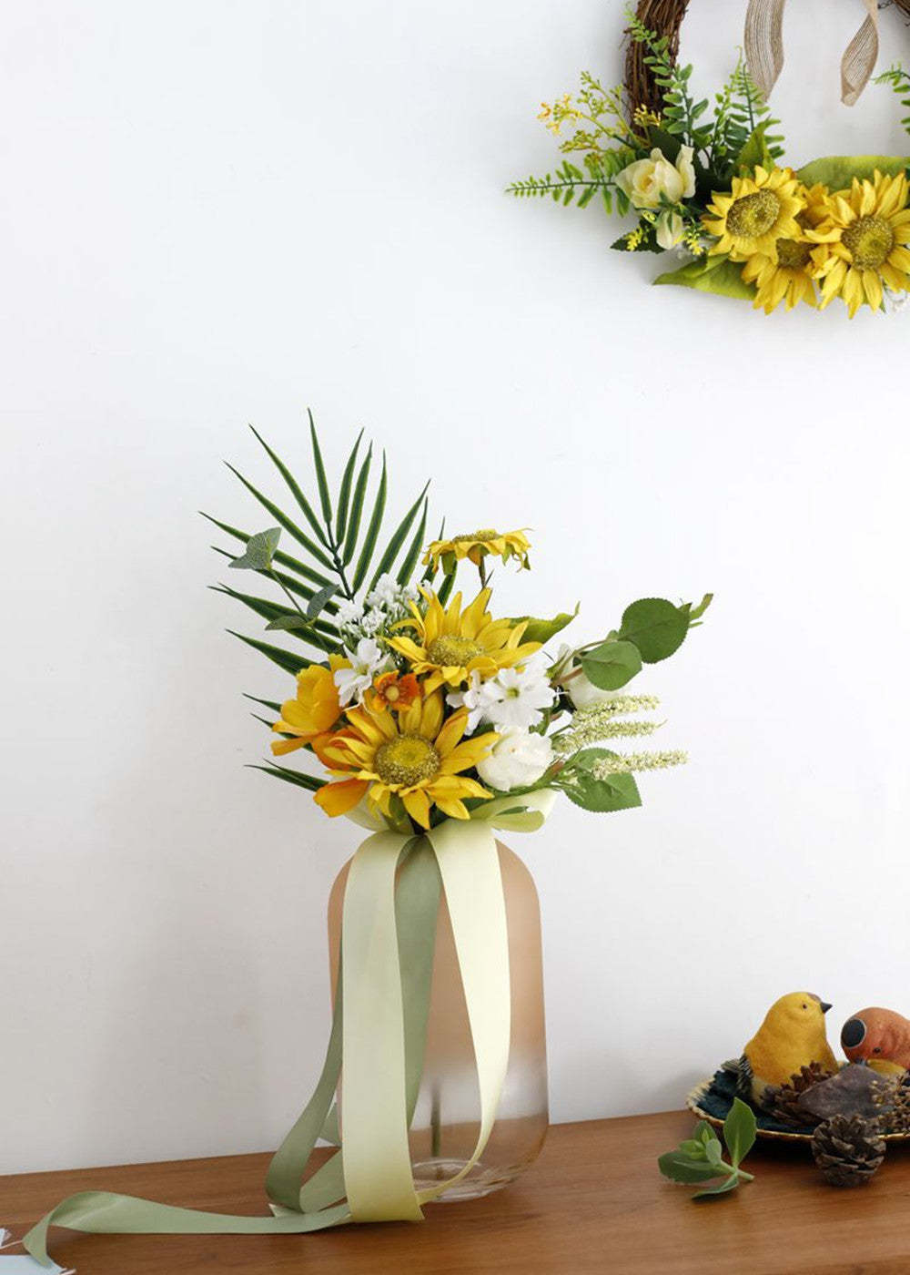 2 PCS Floral Accents for Wedding Guest Chairs