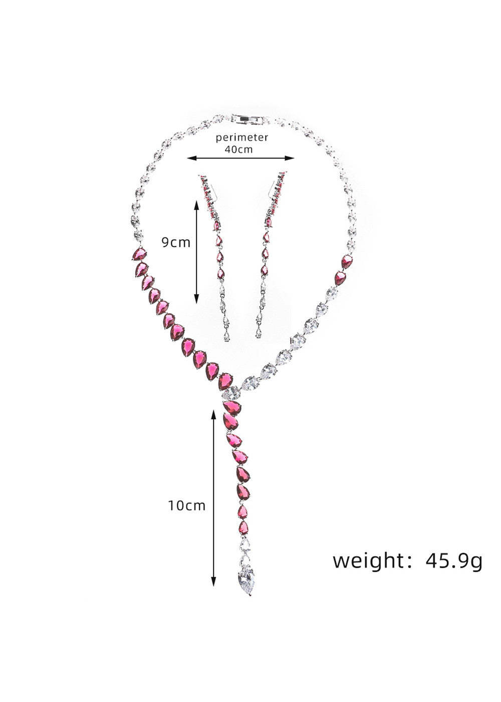 Gorgeous Two Color Tear Zircon Jewelry Set