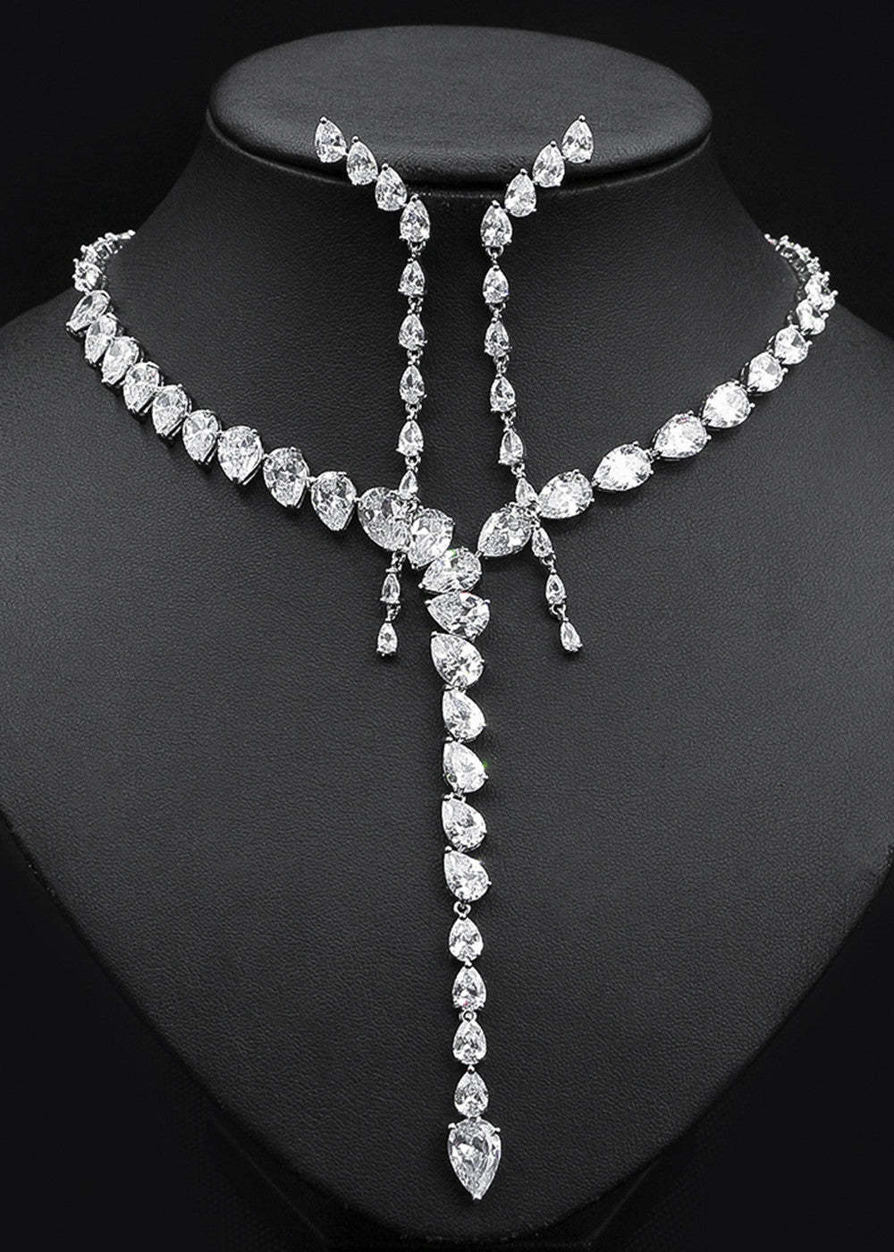 Gorgeous Two Color Tear Zircon Jewelry Set
