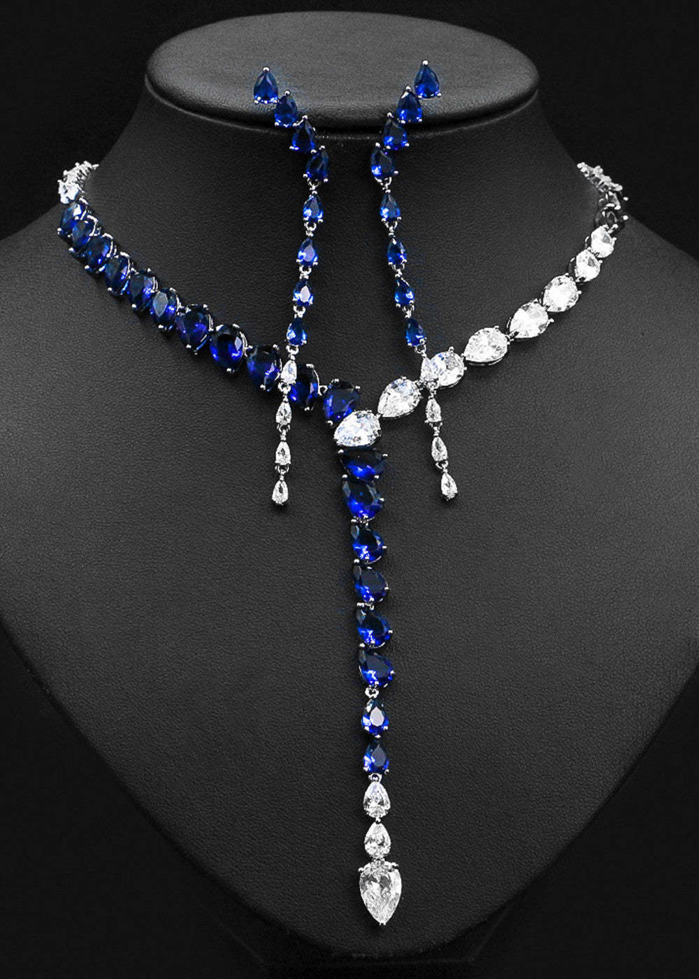 Gorgeous Two Color Tear Zircon Jewelry Set