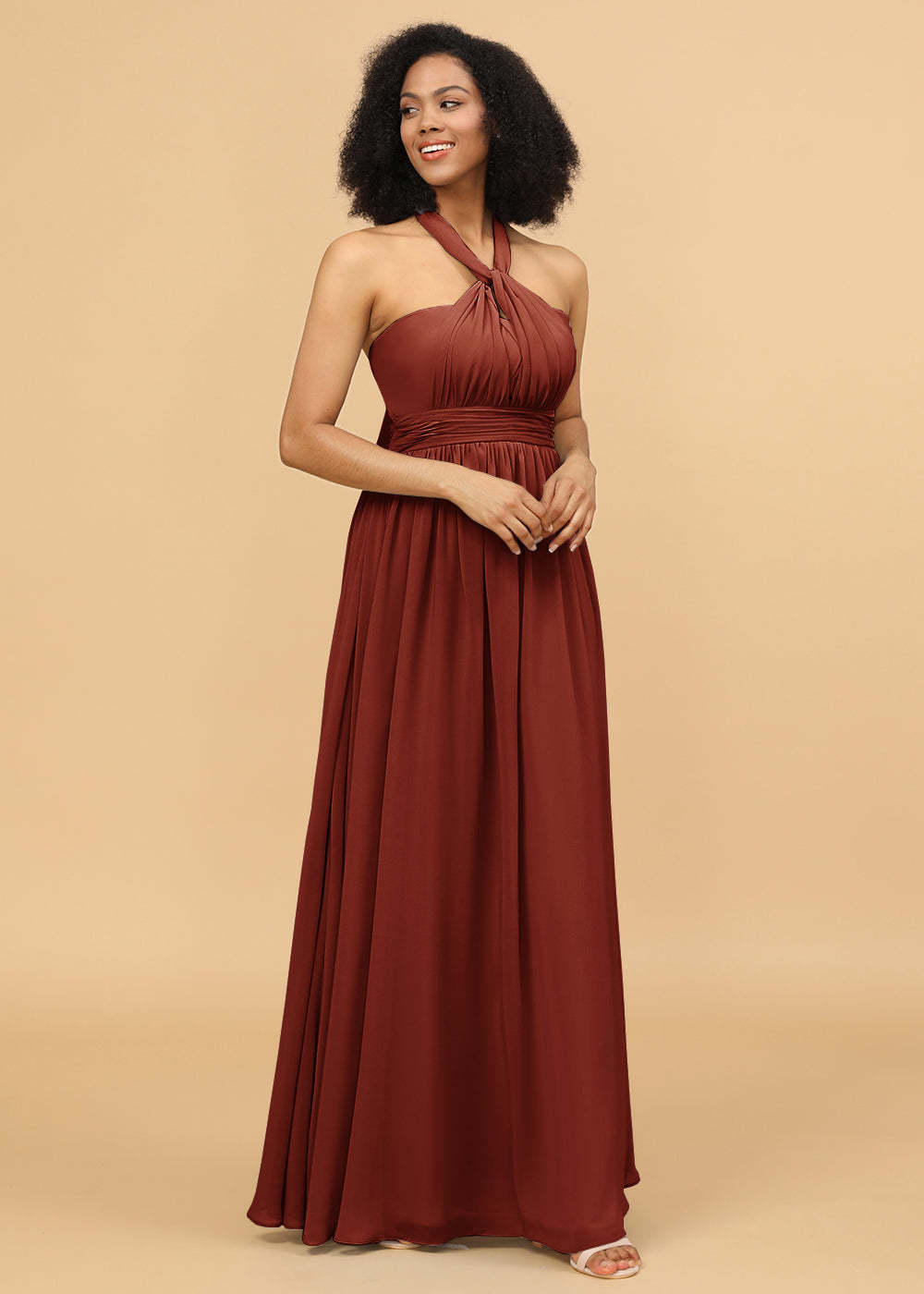 Multiway Wrap Chiffon Maxi Bridesmaid Dress